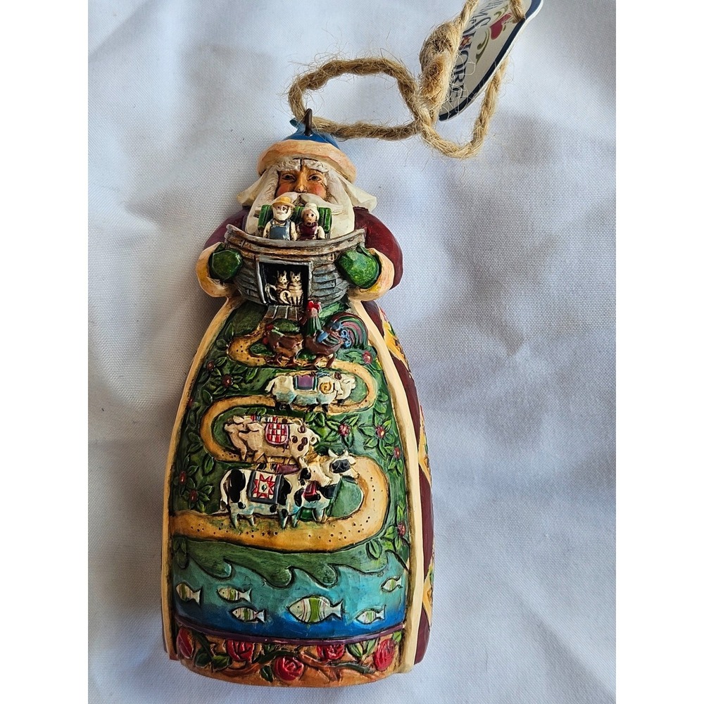 2007 Jim Shore Santa With Noah's Ark Christmas Ornament With Box